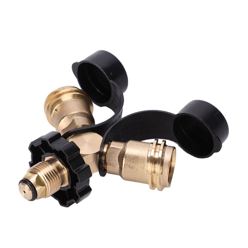 Divisor Y do adaptador do tanque de propano POL com conector Tee do medidor