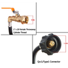 Adaptador de mangueira de recarga de propano tipo QCC1 com válvula de controle 