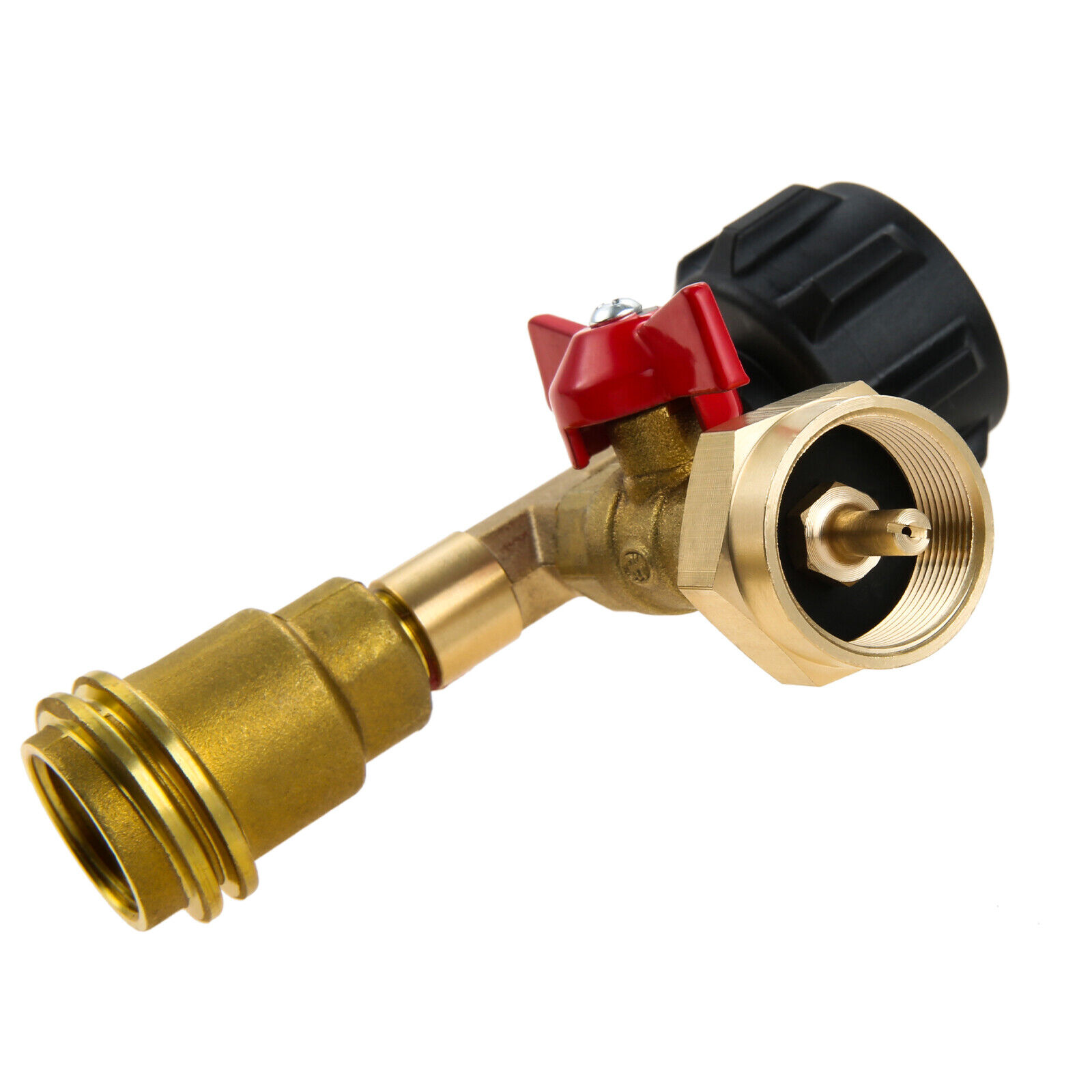Válvula adaptadora de recarga de tanque de propano de 3 portas 5-40lb converte 