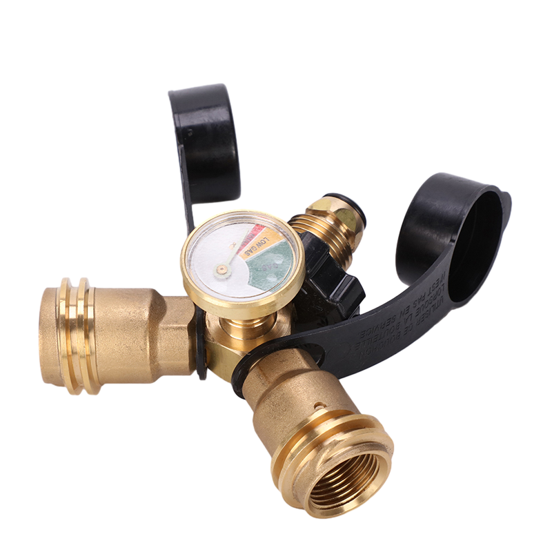 Divisor Y do adaptador do tanque de propano POL com conector Tee do medidor