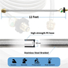 Adaptador de mangueira trançada de propano POL 12FT com conversor de medidor