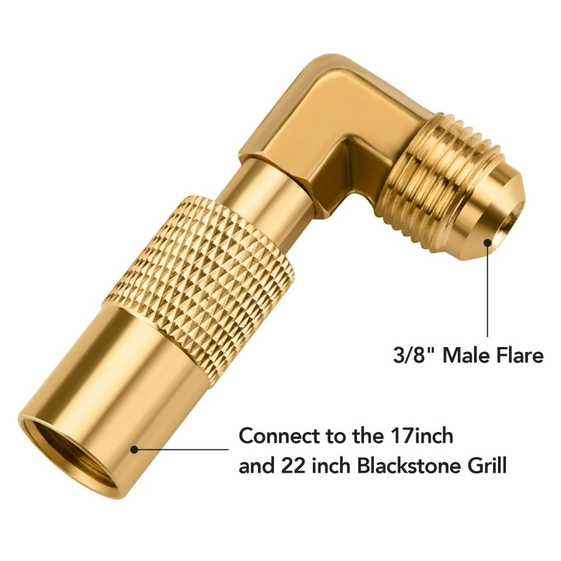 Adaptador de cotovelo de propano flare macho de 3/8 'encaixe para Blackstone