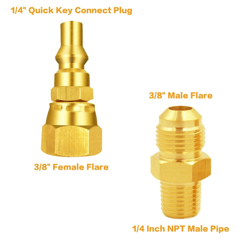 Conexões de conexão rápida para gás natural de 1/4'