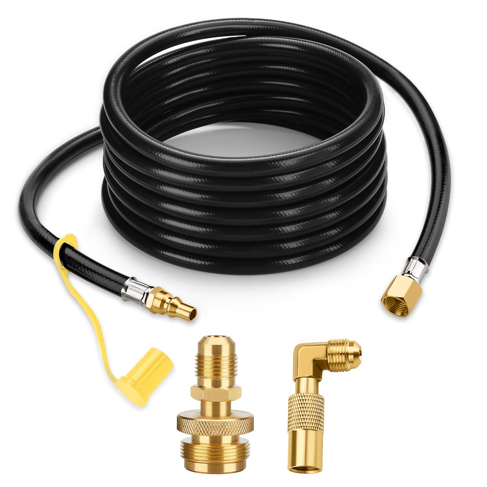Adaptador de cotovelo de propano de conexão rápida RV com mangueira de extensão