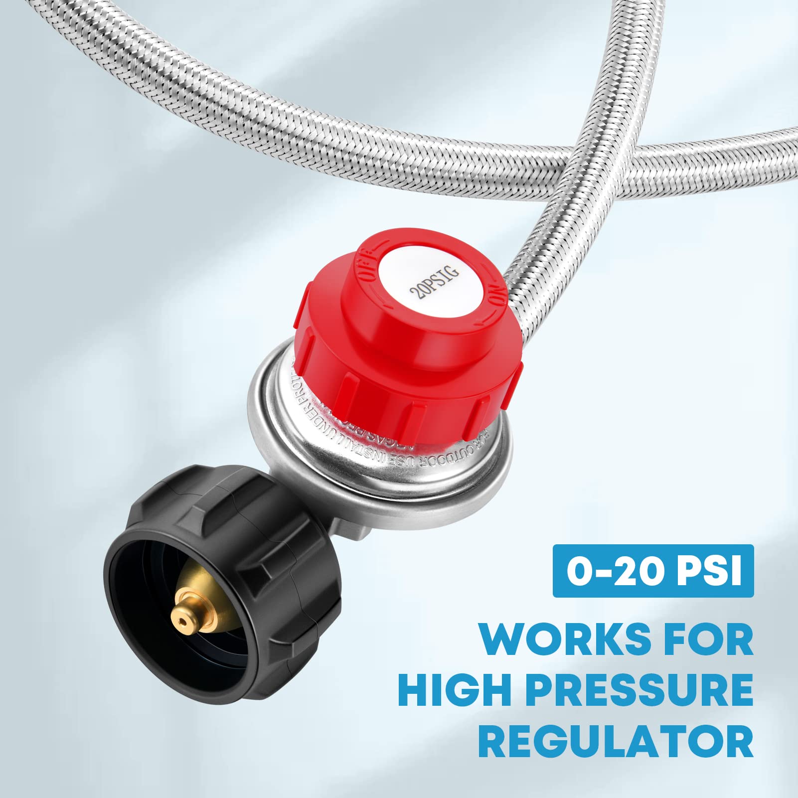 Mangueira reguladora flexível de propano de alta pressão SS 0-20PSI