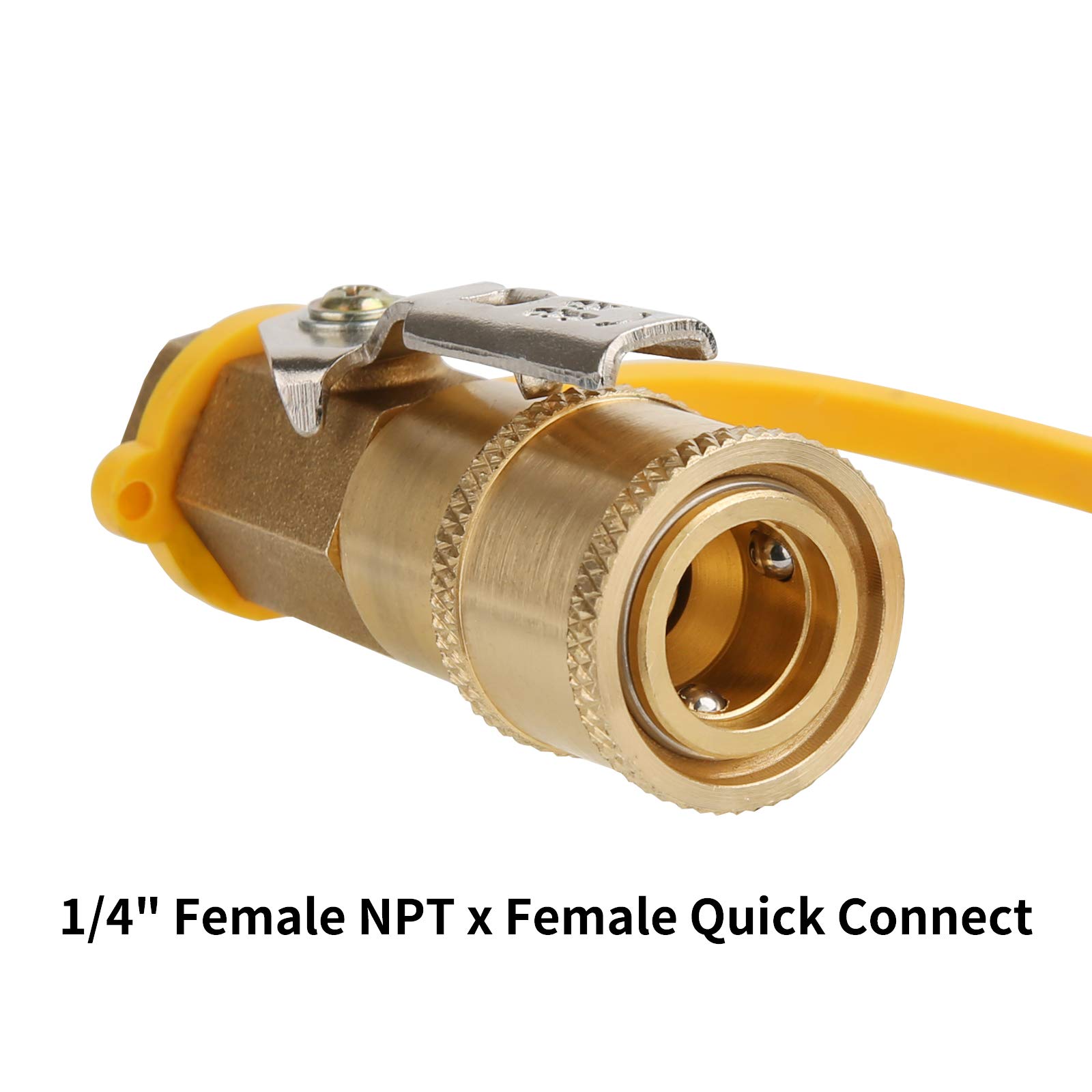 1/4 'RV Propano Quick Connect Actings com válvula de desligamento