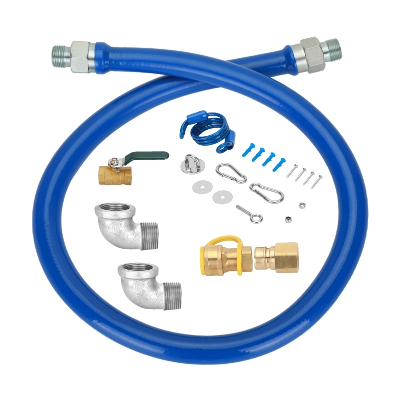  Mangueira móvel do conector de gás da mangueira azul de 3/4 'comprimento de 48'