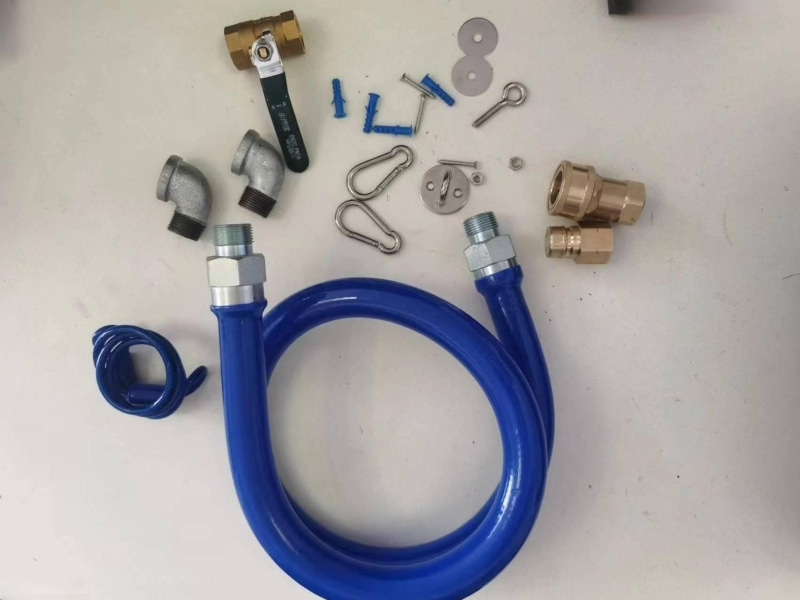  Mangueira móvel do conector de gás da mangueira azul de 3/4 'comprimento de 48'