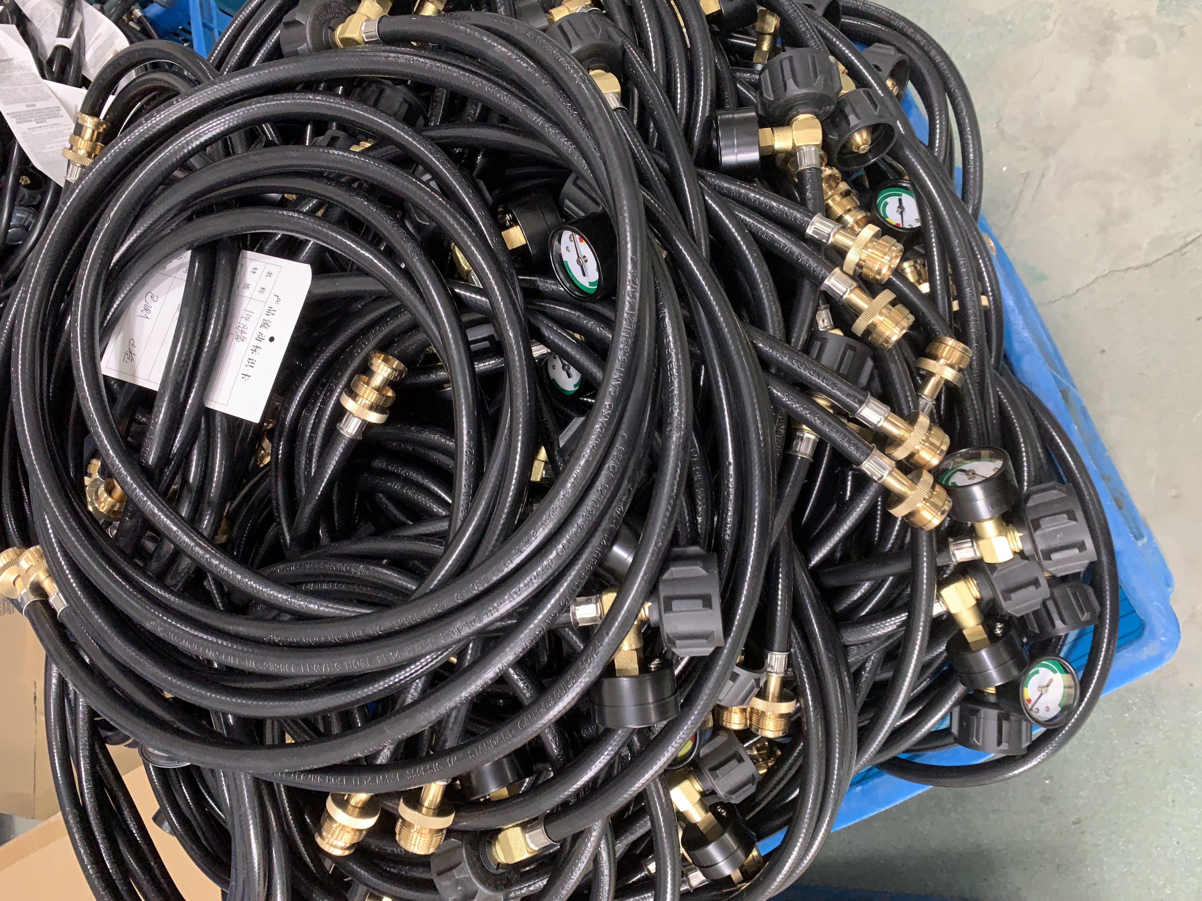Adaptador de mangueira de tanque de propano 8FT QCC 1lb a 20lb com medidor