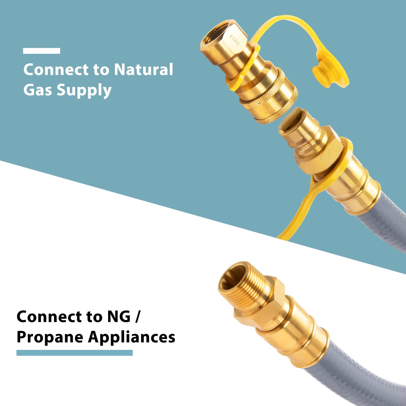 Mangueira de gás natural 3/4 '' Conector de gás de conexão rápida 