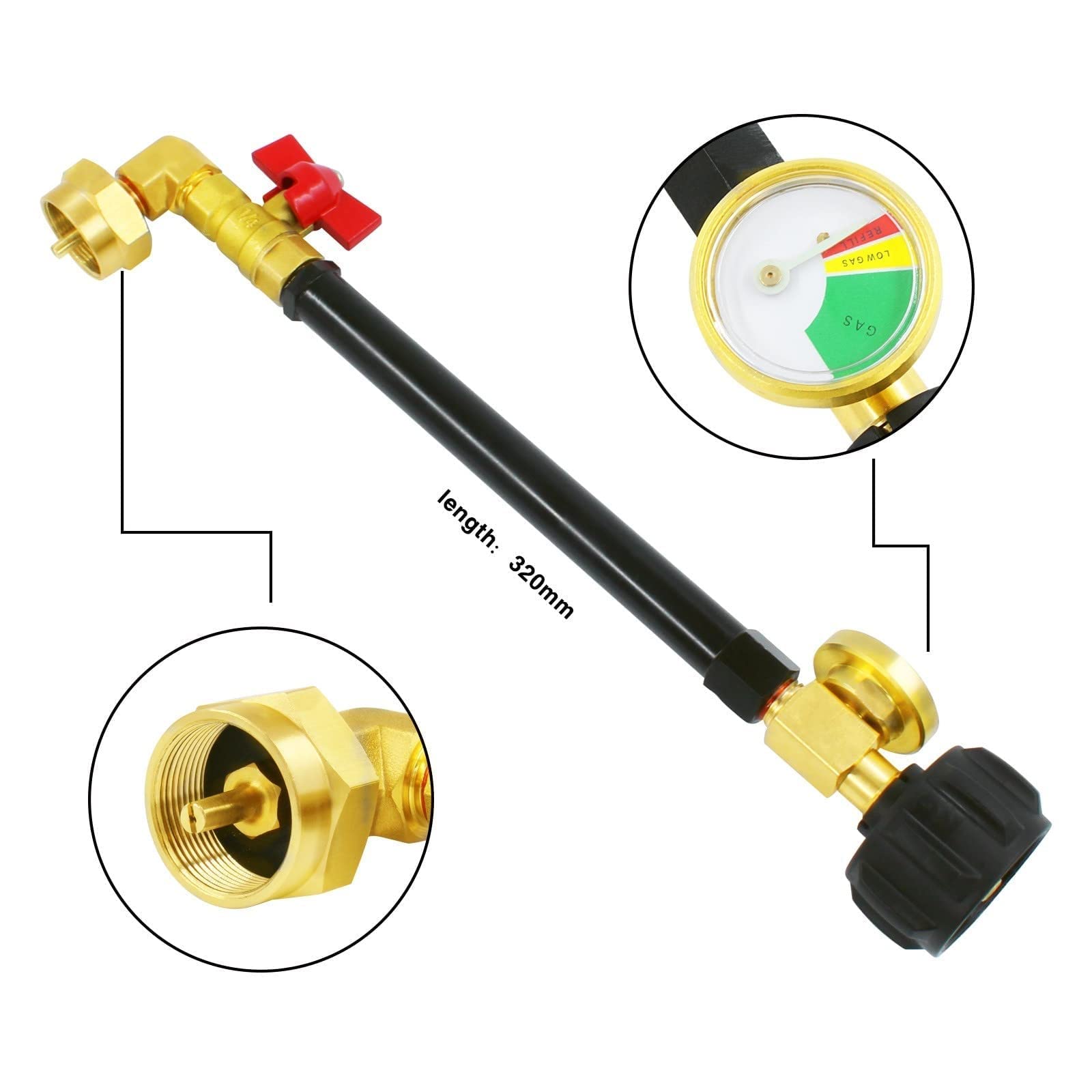  Adaptador de cotovelo com medidor 