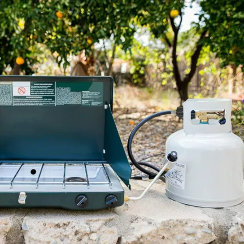 Adaptador de mangueira de tanque de propano de 5 pés, conversor verde de 1 lb a 20 lb