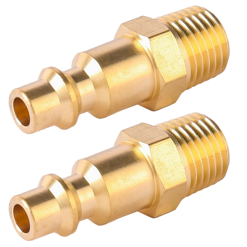 Adaptador de conexão rápida para mangueira de ar industrial macho NPT de 1/4 polegadas