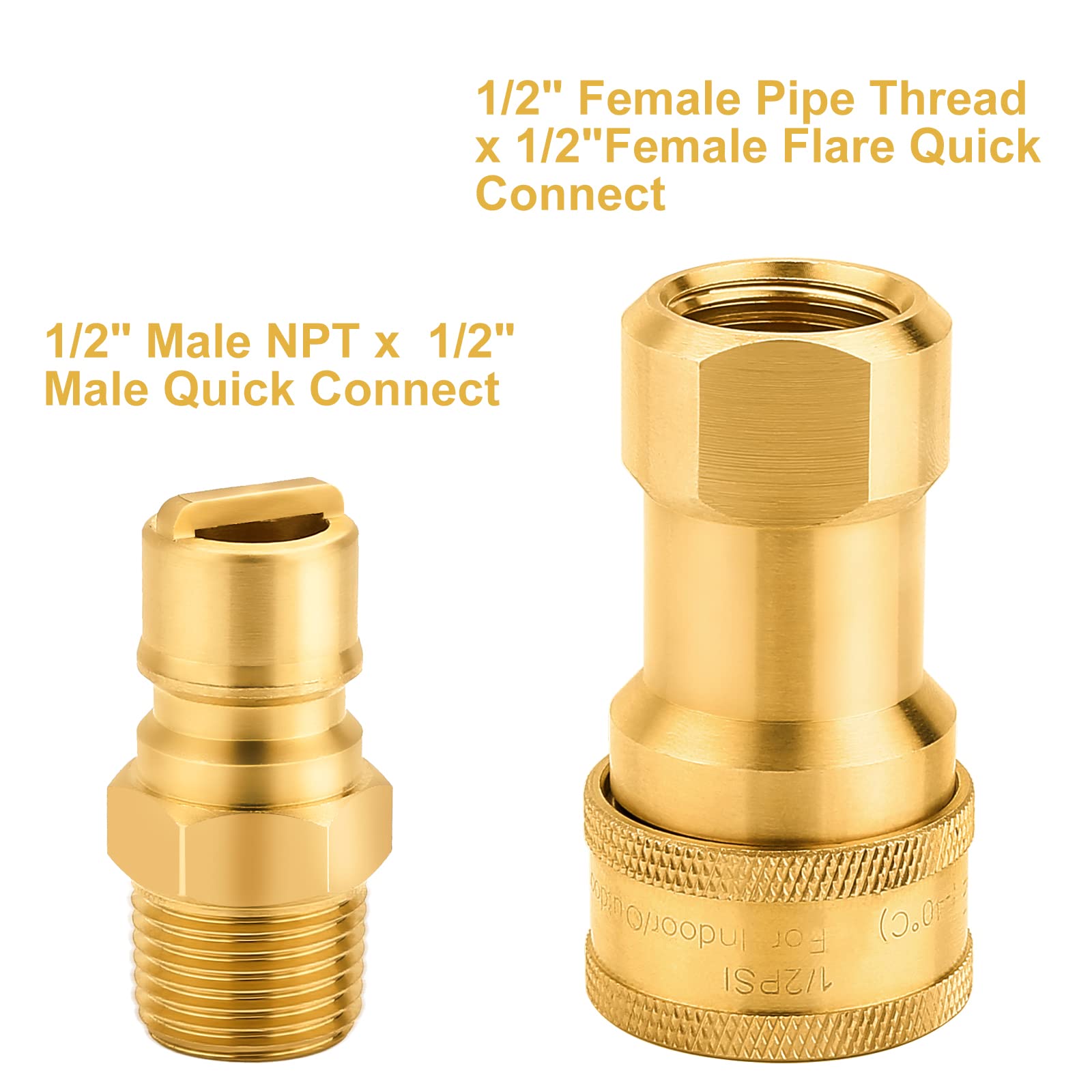 1/2 'Kit de adaptador rápido de gás natural para mangueira de propano 